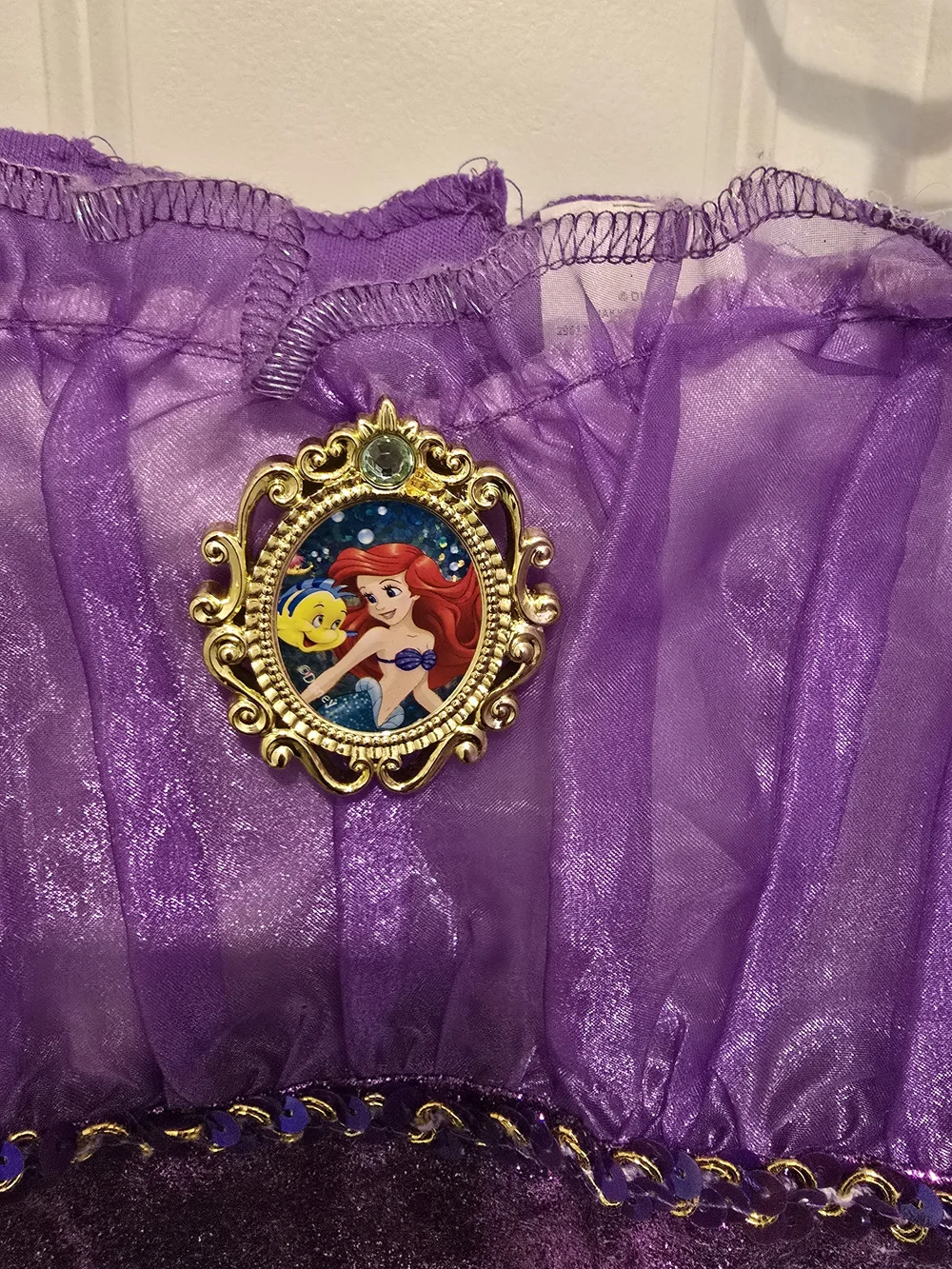 Ariel Little Mermaid Girls Costume Dress - Picture 4 of 6